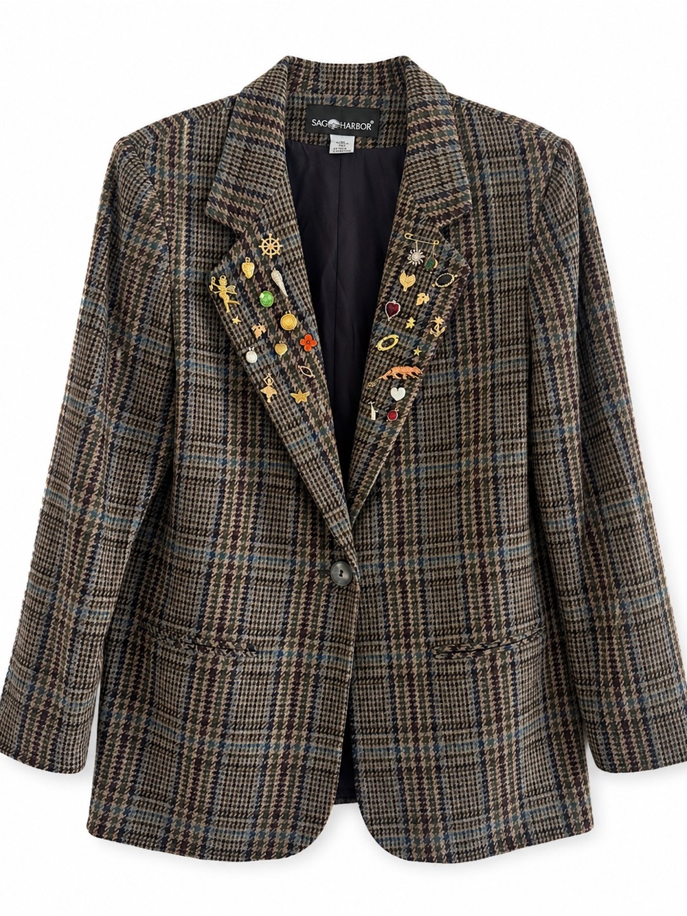 One-of-a-Kind Upcycled Vintage Charm Blazer